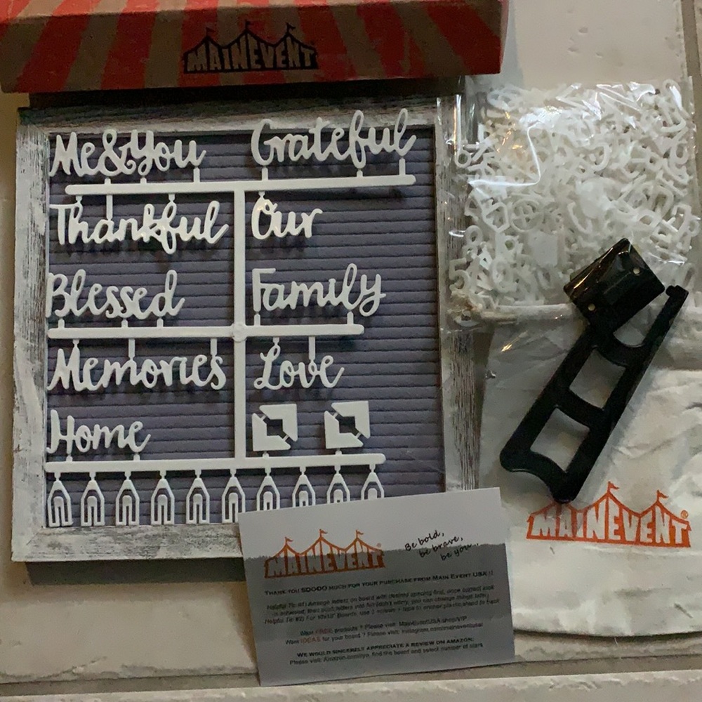 Brand new- MAIN EVENT- letter board